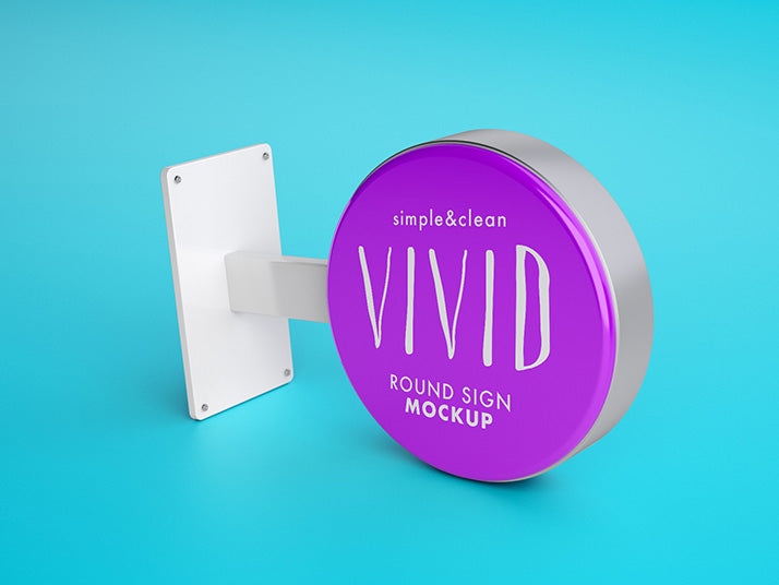 Simple and Clean Vivid Business Logo Sign Mockup