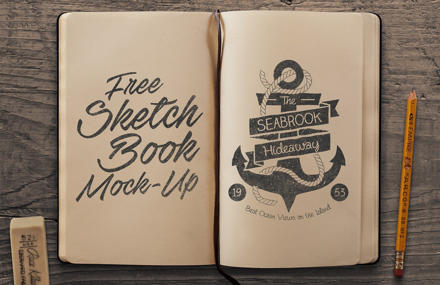 Sketchbook Mockup PSD