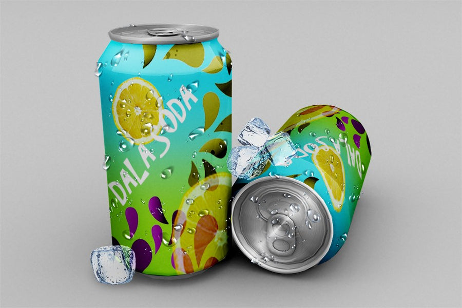 Computer-Generated Soda Can PSD Mockup