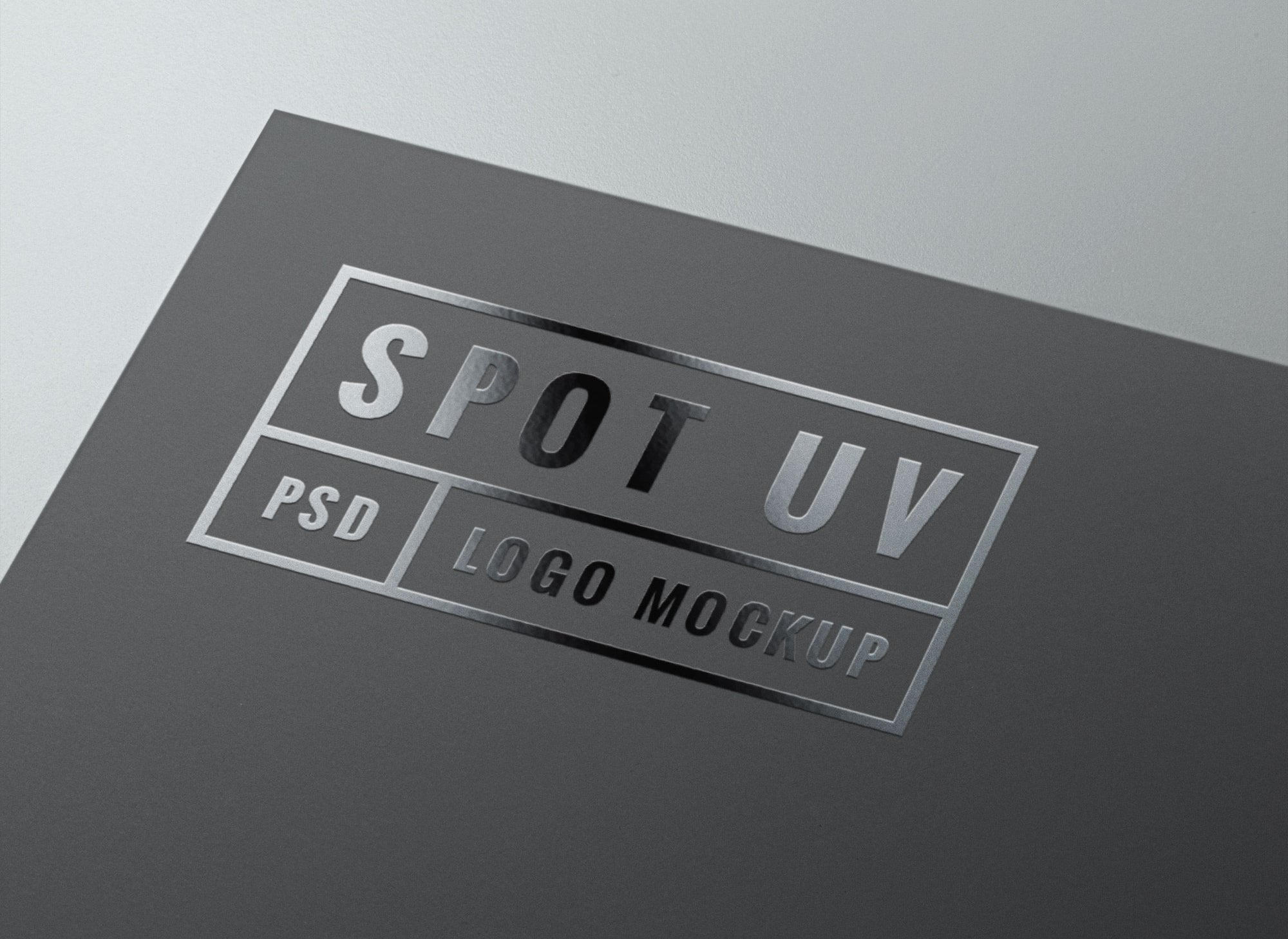 Silver Foil Logo PSD MockUp