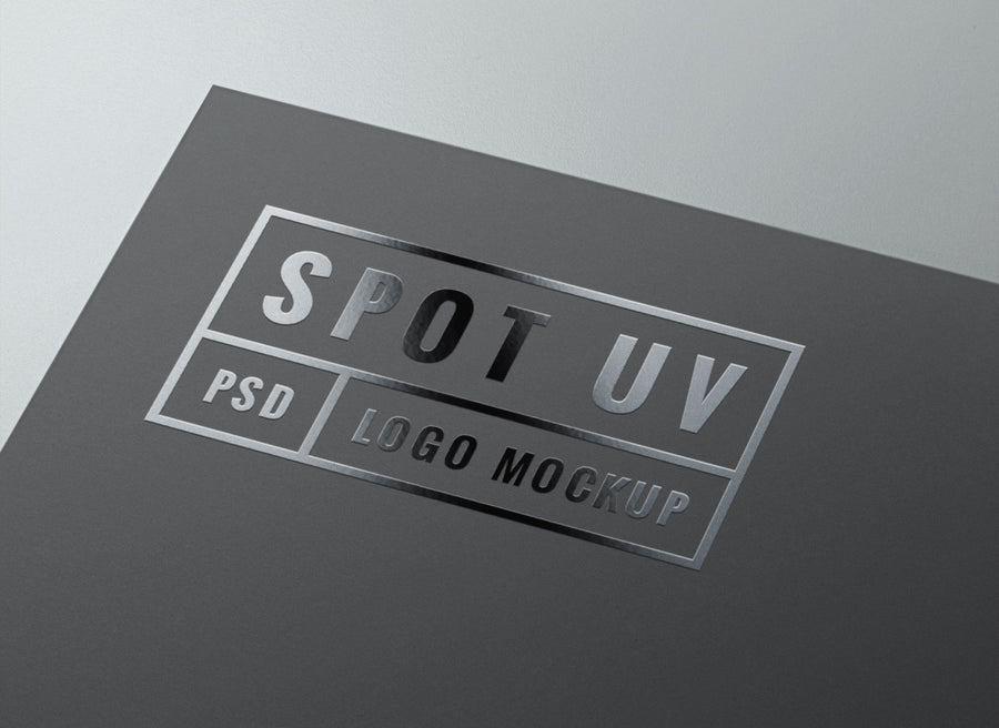 Silver Foil Logo PSD MockUp