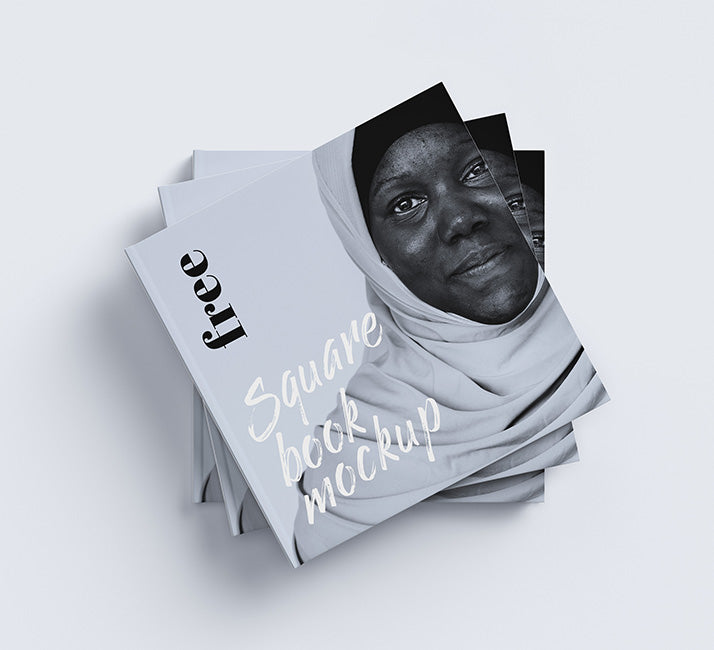 Ultra-Clean Modern Square Book Mockup