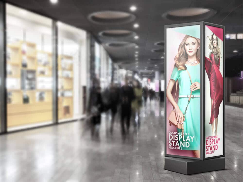 Stand Display Sign Mockup
