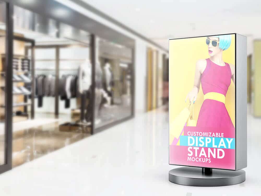 Stand Display Sign Mockup