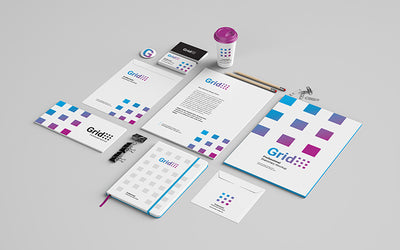 Clean Stationery Mockup Set from Multiple Angles or Views