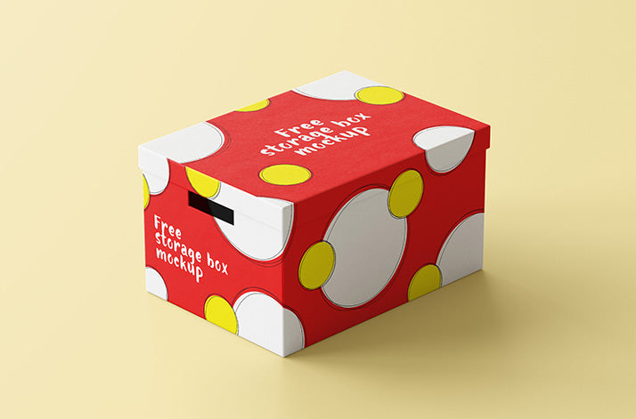 Storage Cardboard Packaging Box Mockup