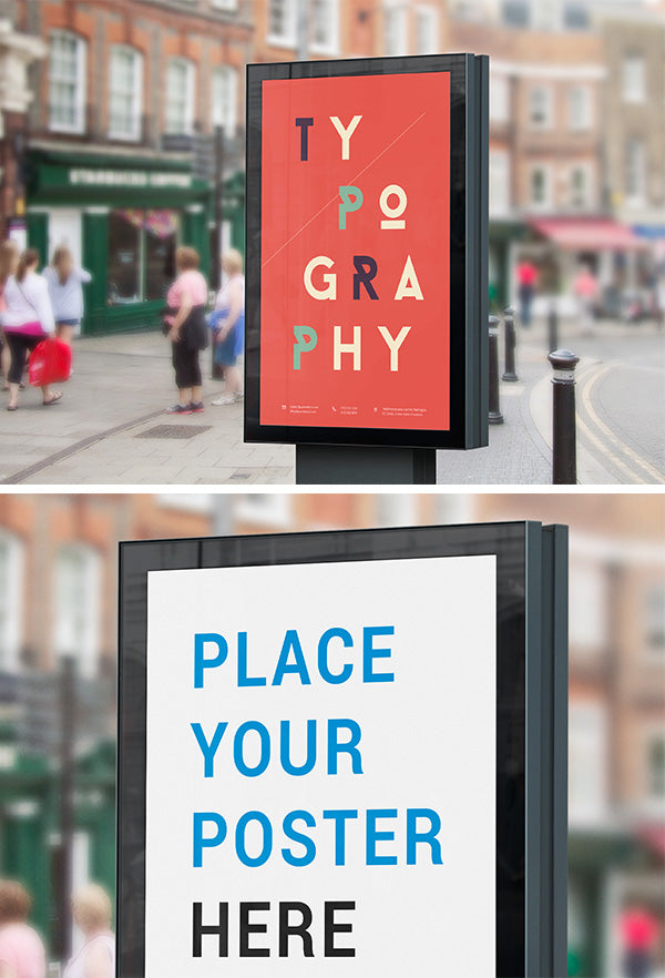 Street Billboard Design PSD MockUp