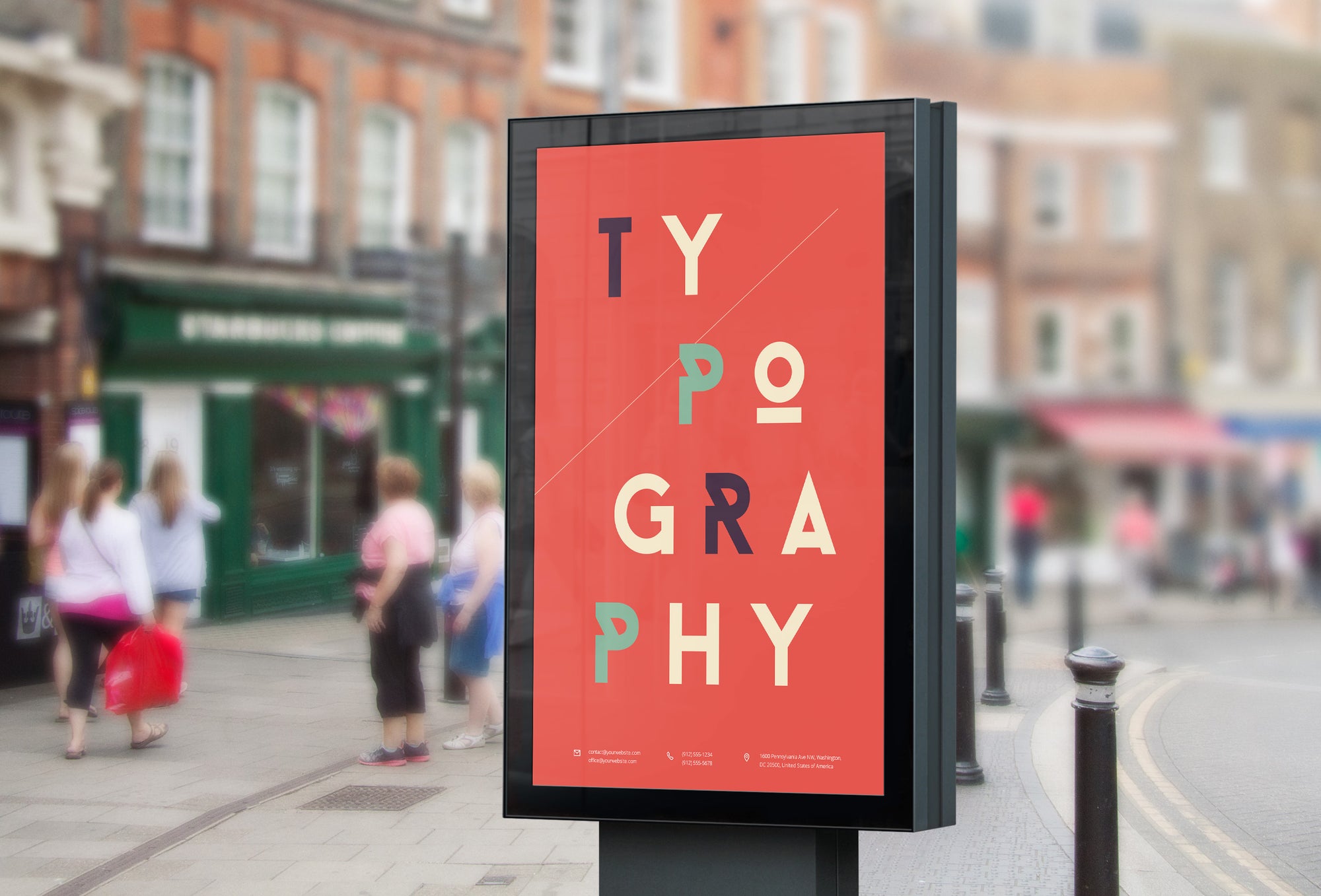 Street Billboard Design PSD MockUp