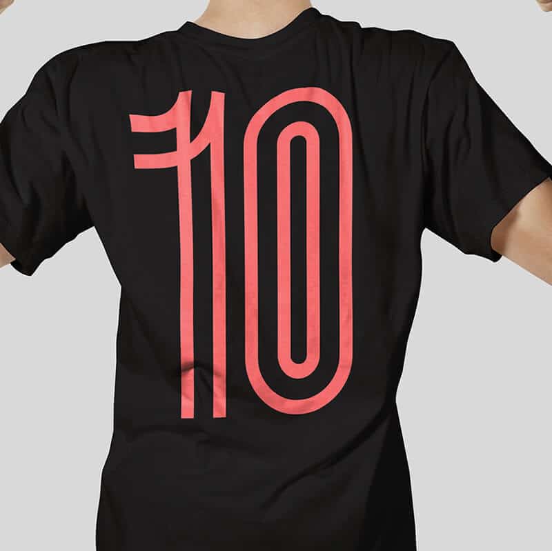 Women Wearing a Black T-Shirt Mockup