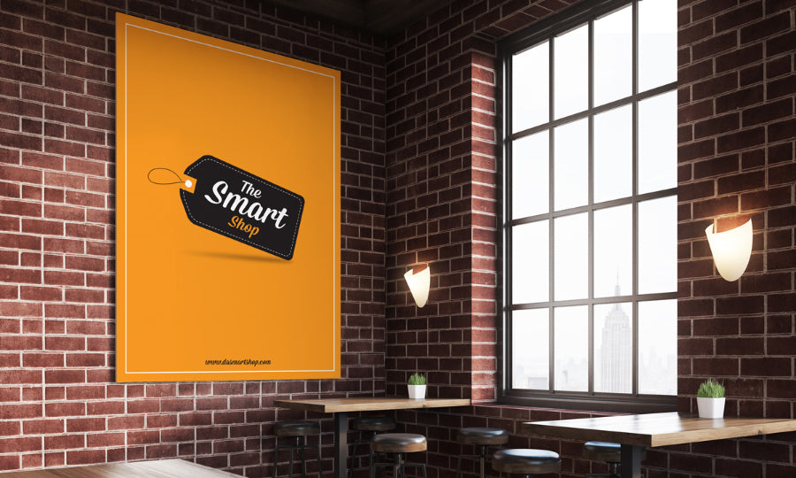 Restaurant Indoor Poster Advertisement Mockup