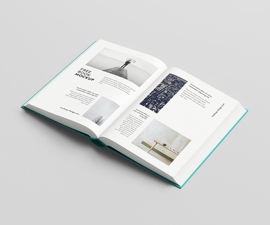 Thick and Clean Book PSD Mockup