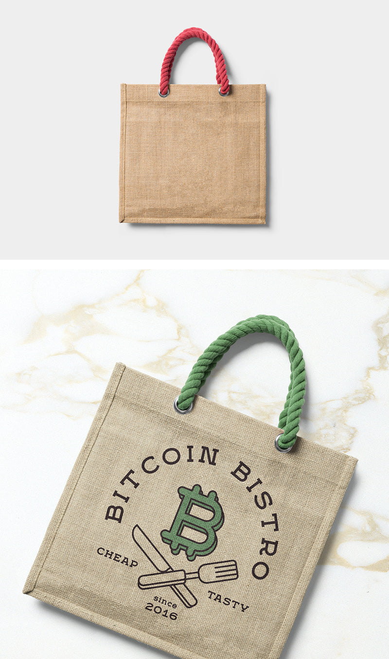 Small Canvas Tote Bag MockUp