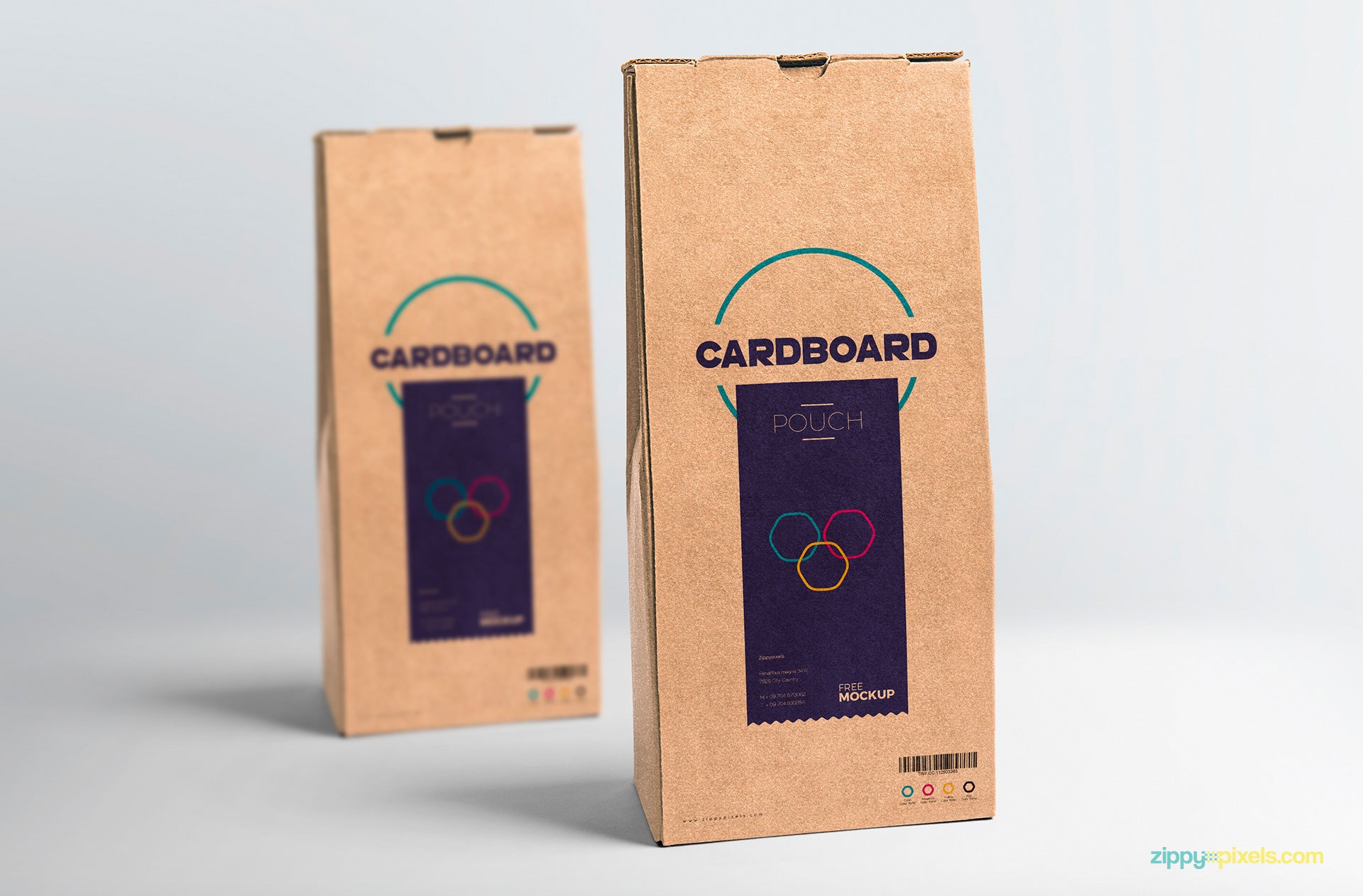 Cardboard Pouch Packaging Mockup