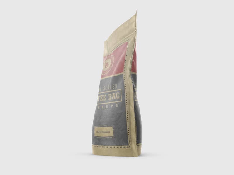 Brown Sealed Realistic Coffee Bag Mockups