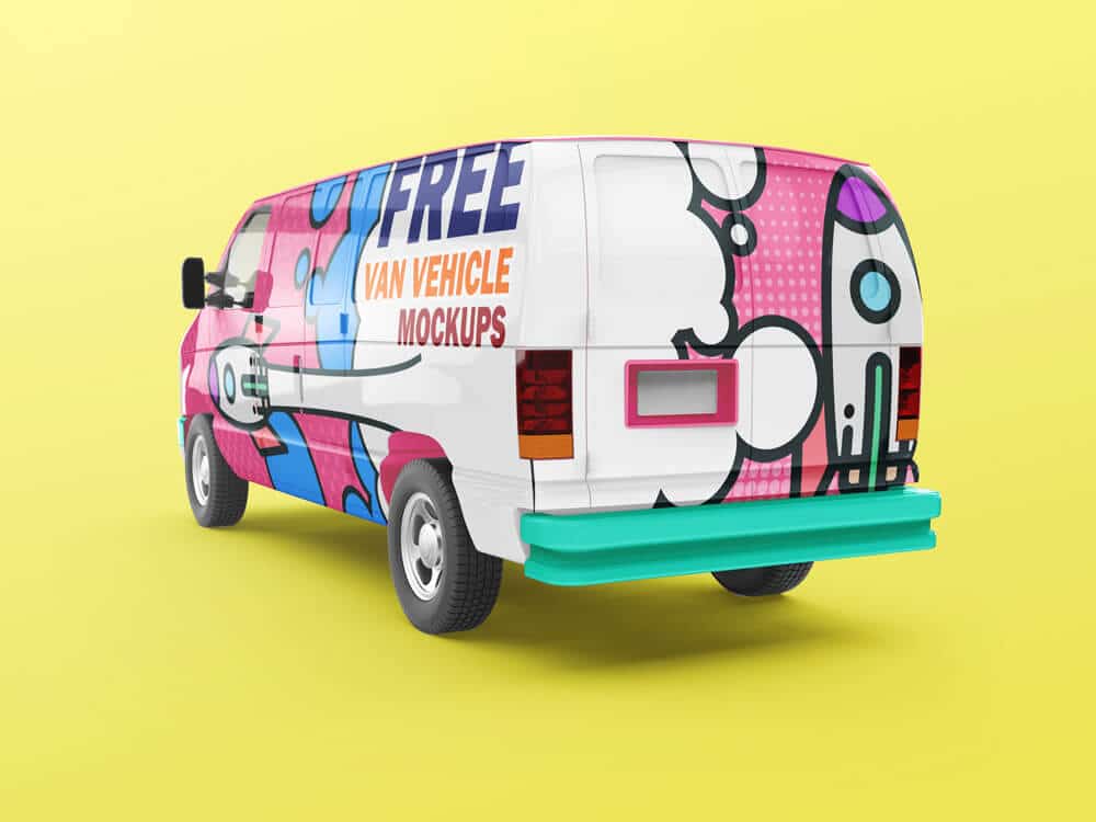 Van Vehicle Advertisement Mockups