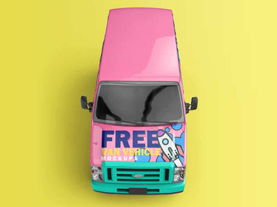 Van Vehicle Advertisement Mockups