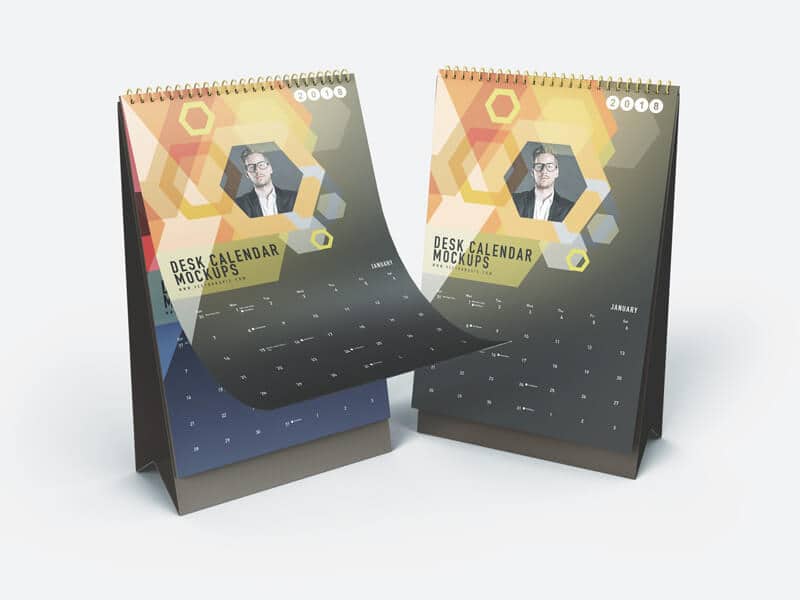 Cool Vertical Desk Calendar Mockups