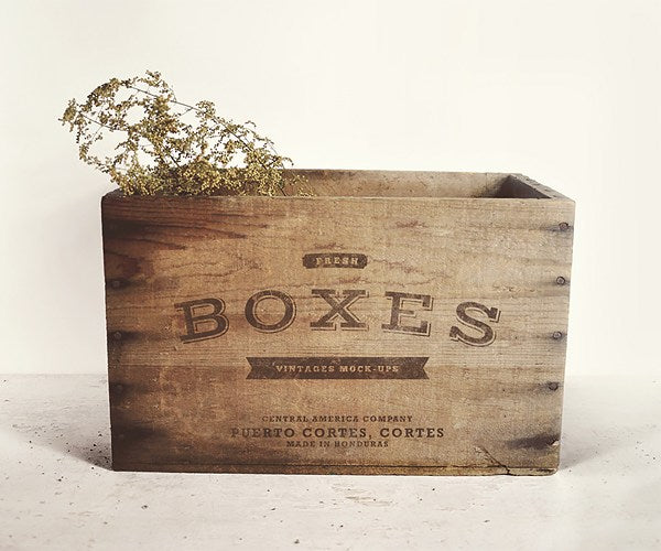 Vintage Boxes Logo Mockup