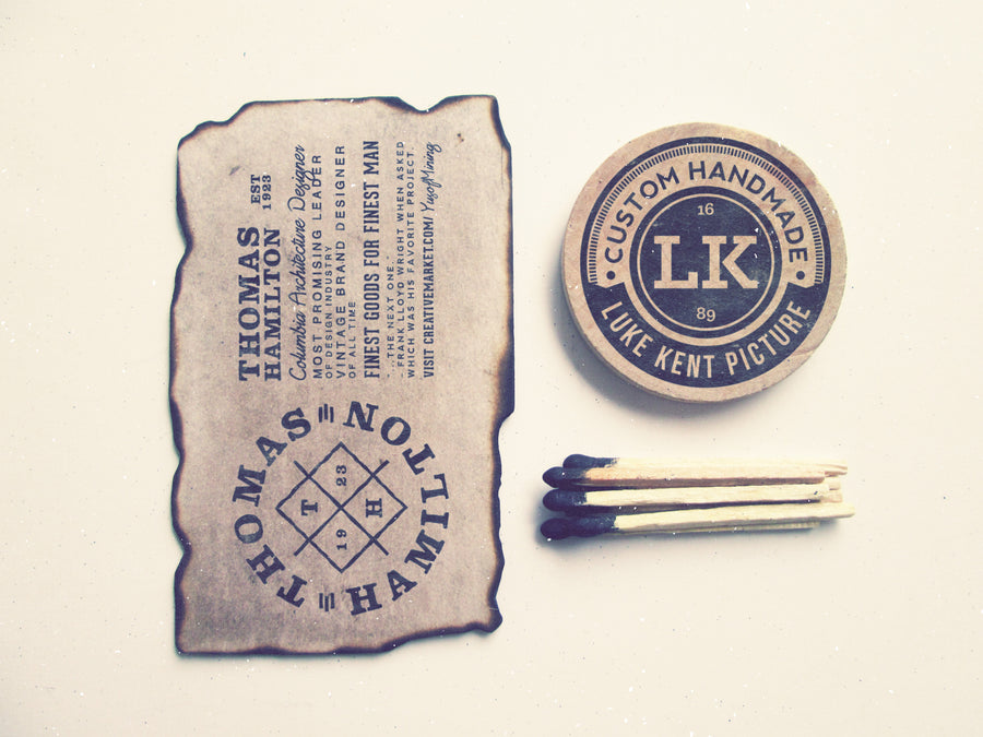 Vintage Logo MockUp with Matches