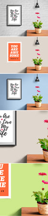 Wall Frame And Poster Mockup PSD