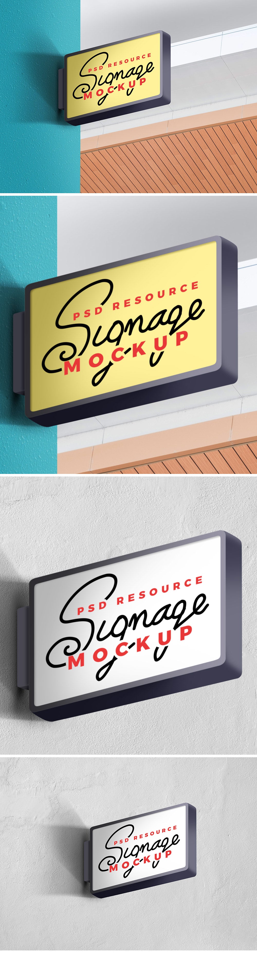 Store Wall Signage Mockup PSD