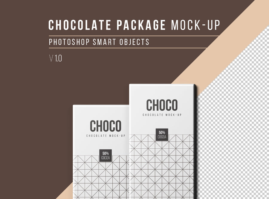 Clean and Realistic Chocolate Packaging Mockup
