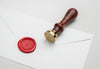 Red Wax Seal Stamp PSD MockUp