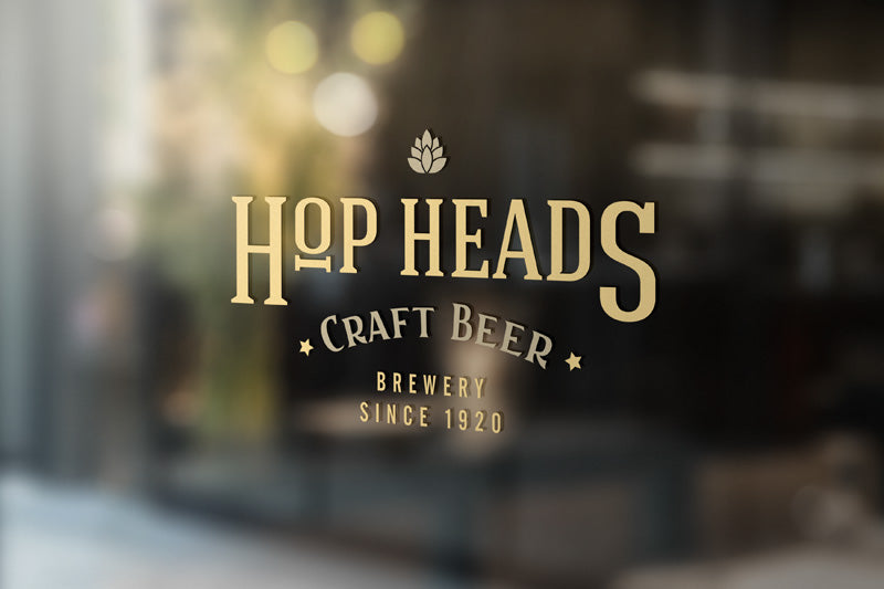 Business Store Window Logo Sign (Mockup)