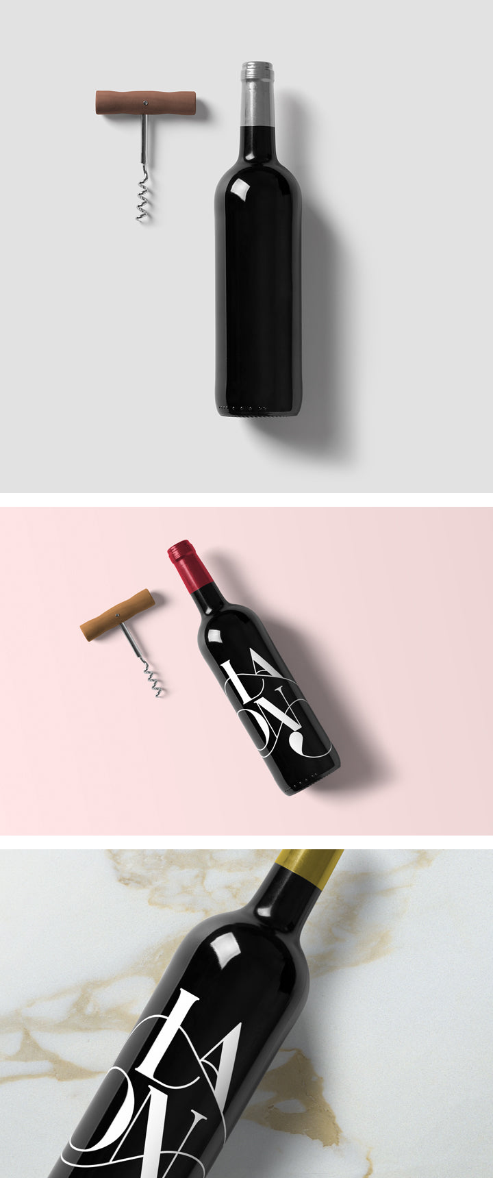 Professional Wine Bottle Mockup