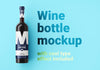 Ultra-Clean Wine Bottle Mockup Front or Top View