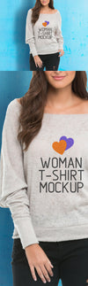 Woman Longsleeve T-Shirt Mockup