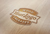 Engraved Wooden Logo MockUp