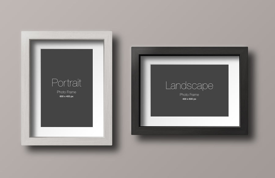 Wood Photo Frame Mockup