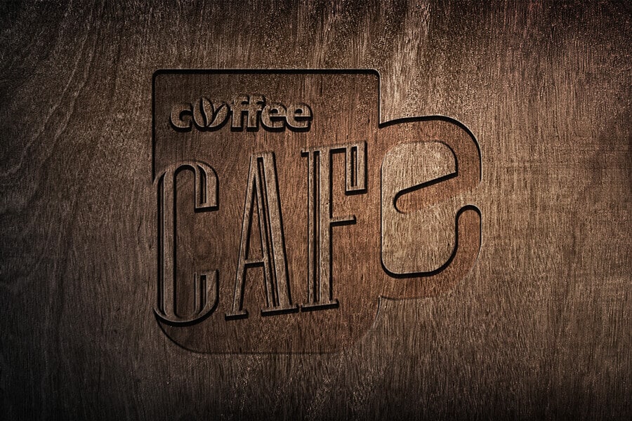 Craftsy Wooden Logo Mockup