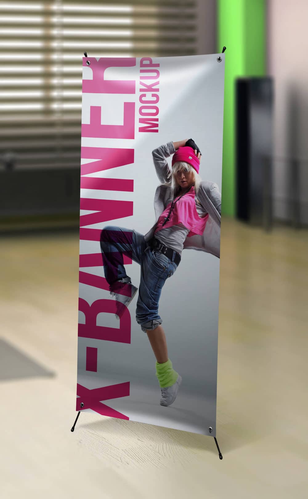 Standing X Banner Mockup