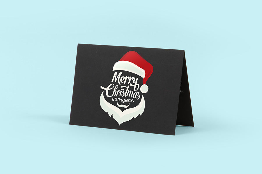 Black Standing Greeting Card Mockup