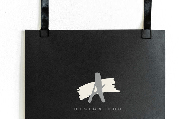 A Design Hub Logo Mockup Psd