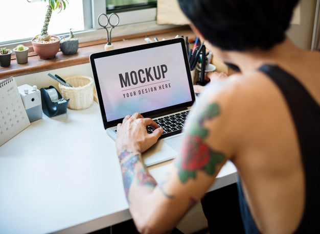 A Man Is Working Logo And Icon. Psd