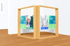 A0 Poster In Hanging Exhibition Frame Mockup, Front View Psd
