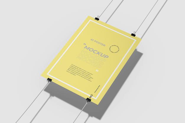 A1 Poster Mockup Above View Psd