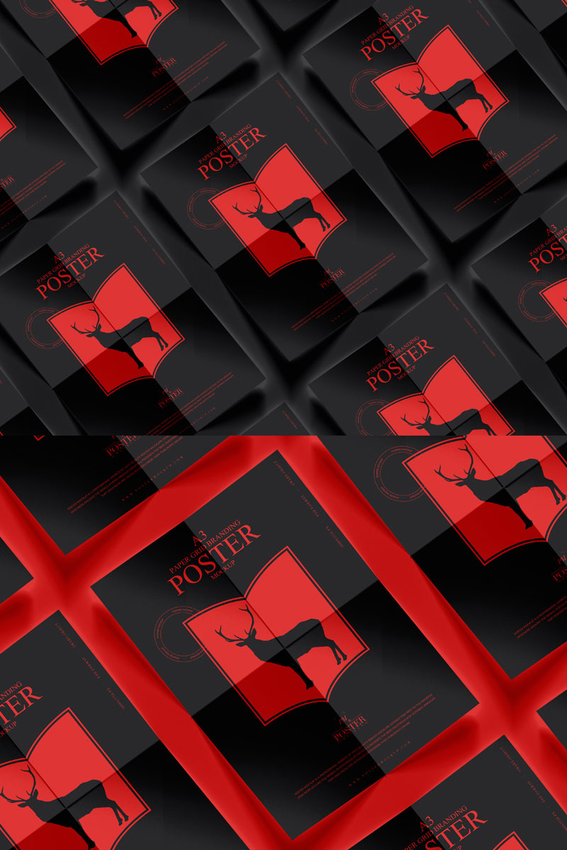 A3 Paper Branding Poster Mockup