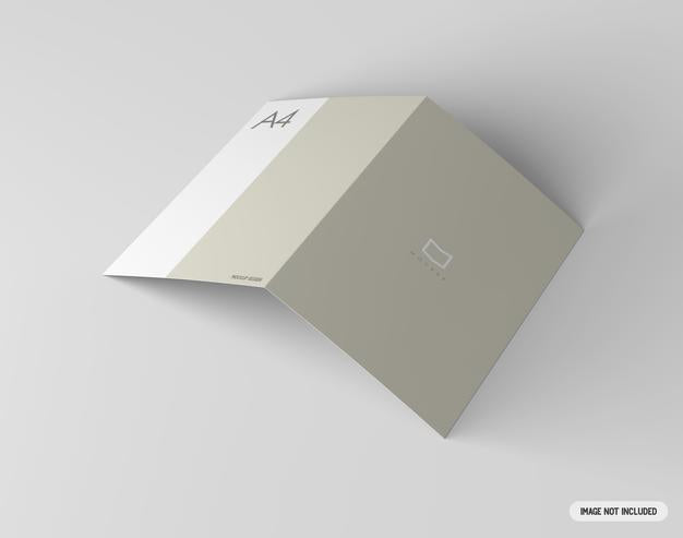A4 Bifold Brochure Mockup Psd