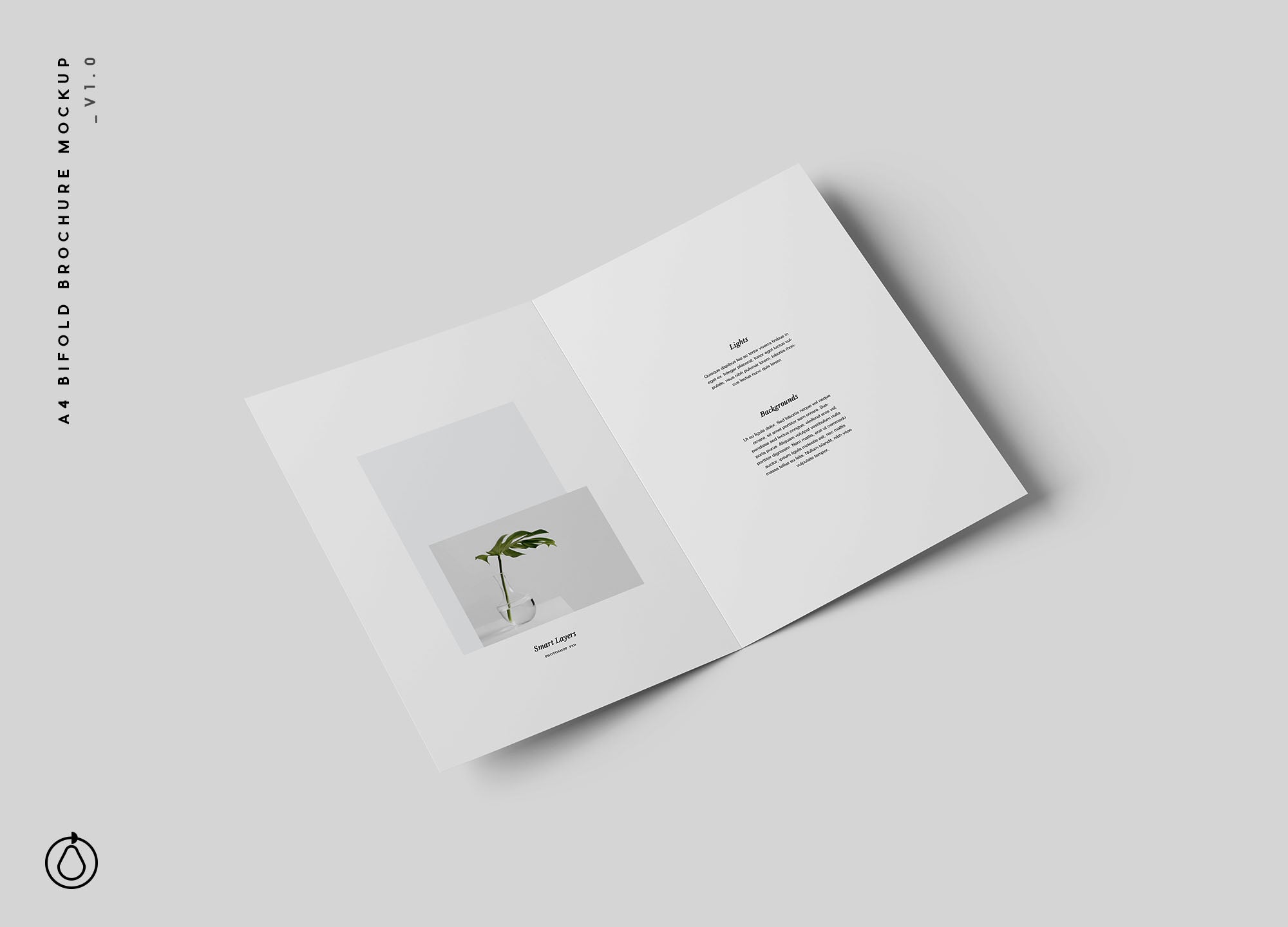 A4 Bifold Brochure Mockup