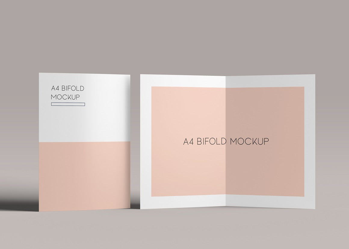 A4 Bifold Brochure Mockup