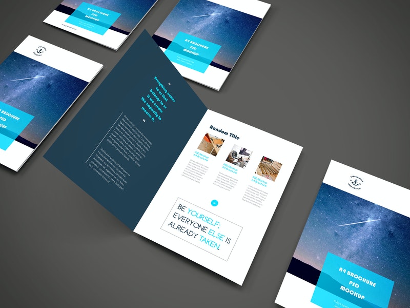 A4 Brochure Psd Mockup