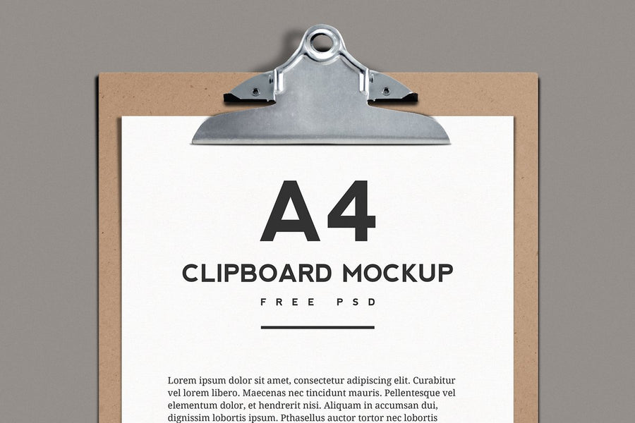 A4 Clipboard Mockup