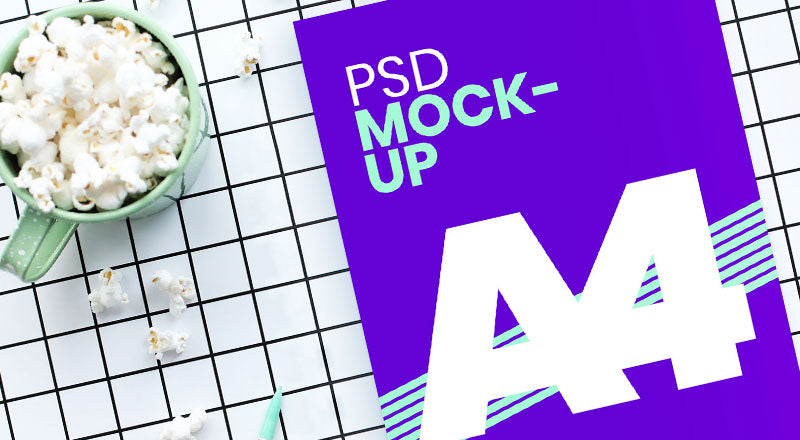 A4 Flyer / Movie Poster Mockup Psd