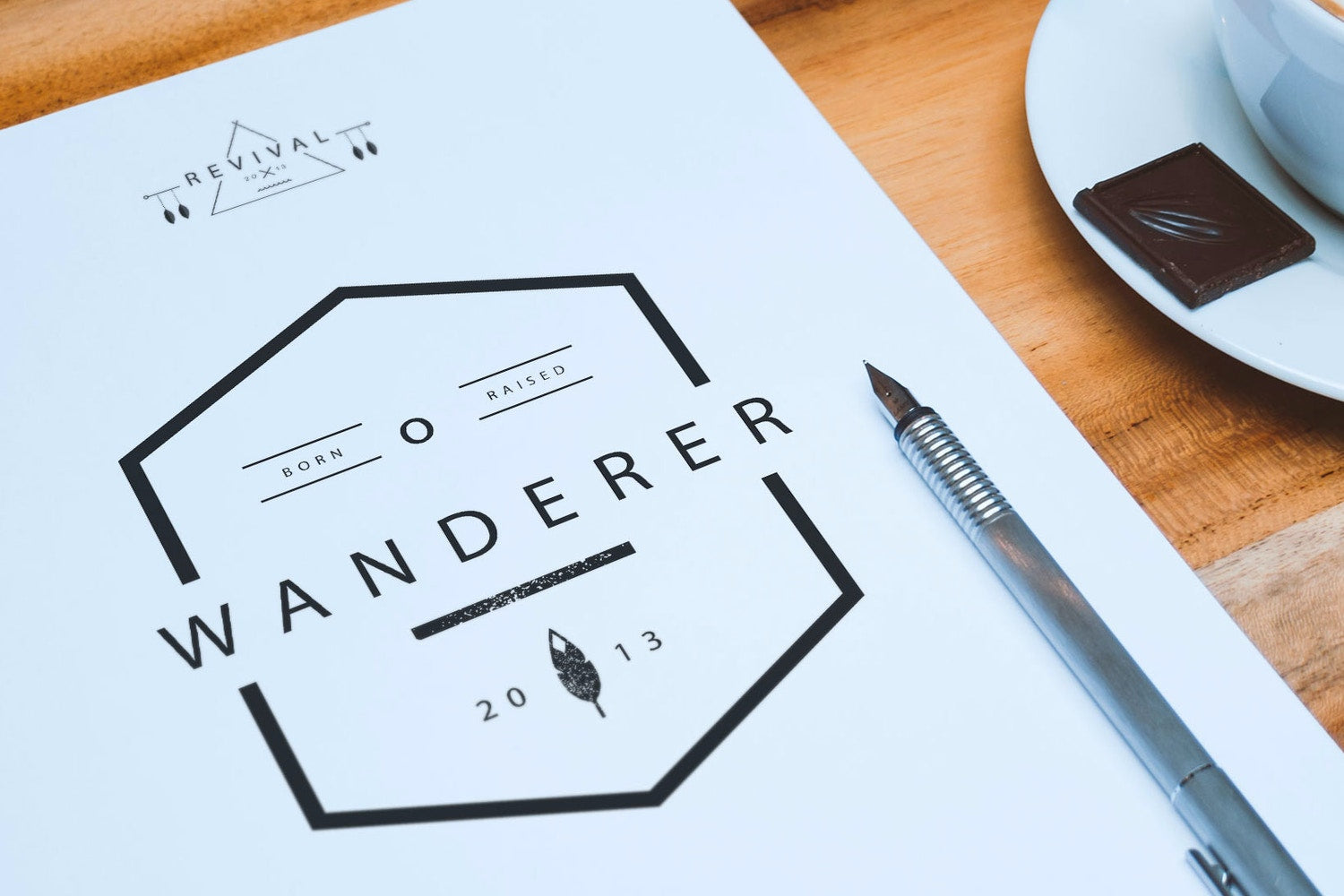A4 Letterhead And Coffee Cup Mockup