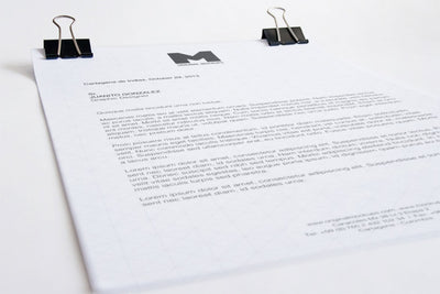 White and Clean A4 Letterhead Close-Up (Mockup)