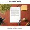 A4 Letterhead Mockup With Headphones And Plant Psd